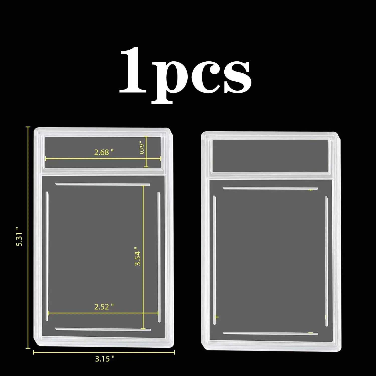 Graded Card Slab 35pt Acrylic Card Case Holders with Label Slot Trading Card Protectors for Sports Baseball Game Cards Display