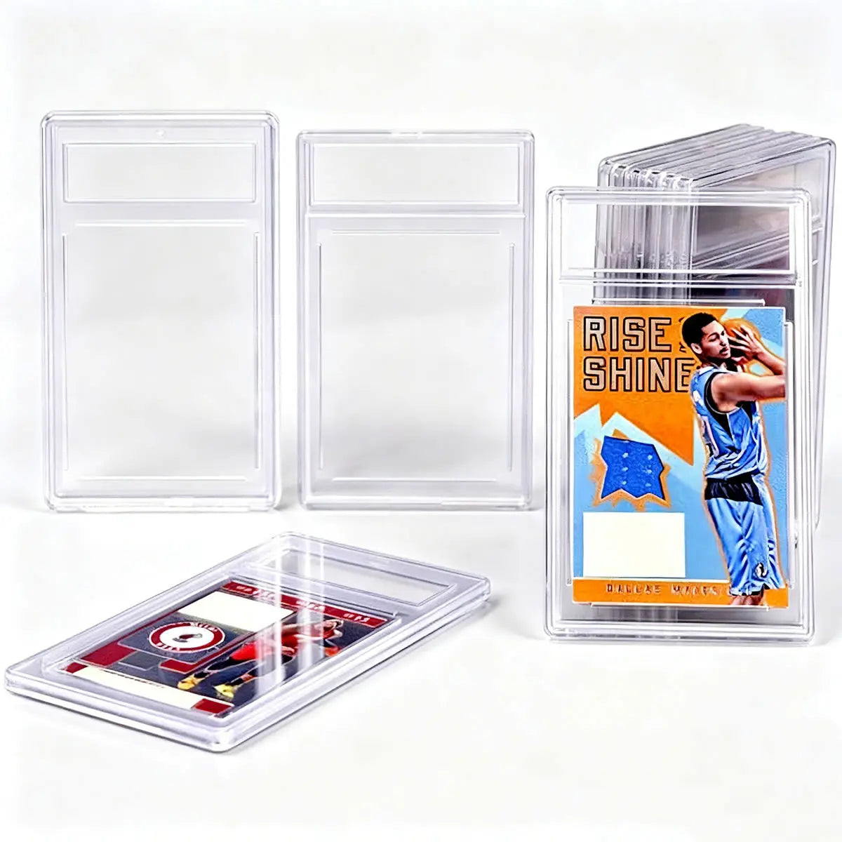 Graded Card Slab 35pt Acrylic Card Case Holders with Label Slot Trading Card Protectors for Sports Baseball Game Cards Display