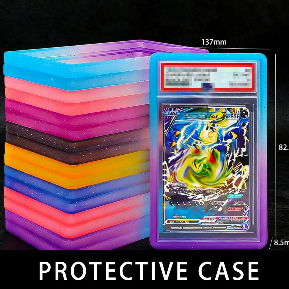 Psa Rating Card Soft Case Silicone Shock Absorption Tpu Protective Case Fit Collection Card Gradient Color Protective Case