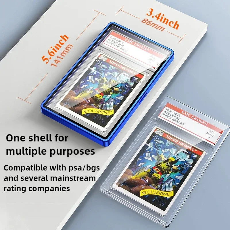 1pc Graded Card Slab Bumper for Standard PSA BGS Slab Case Metal Frame Case for Graded Slabs Grip Edge Protection Card Protector