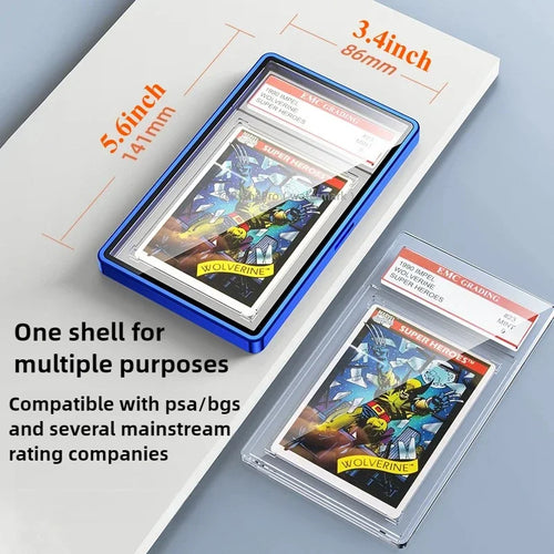 1pc Graded Card Slab Bumper for Standard PSA BGS Slab Case Metal Frame Case for Graded Slabs Grip Edge Protection Card Protector