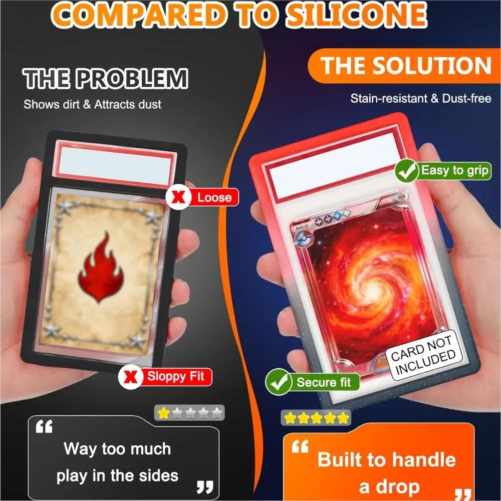 Bumper Slab Graded Card Case Protector Protection Sports Game Pokmo TCG Trading Cards Silicone Guard Protective Frame Slabs