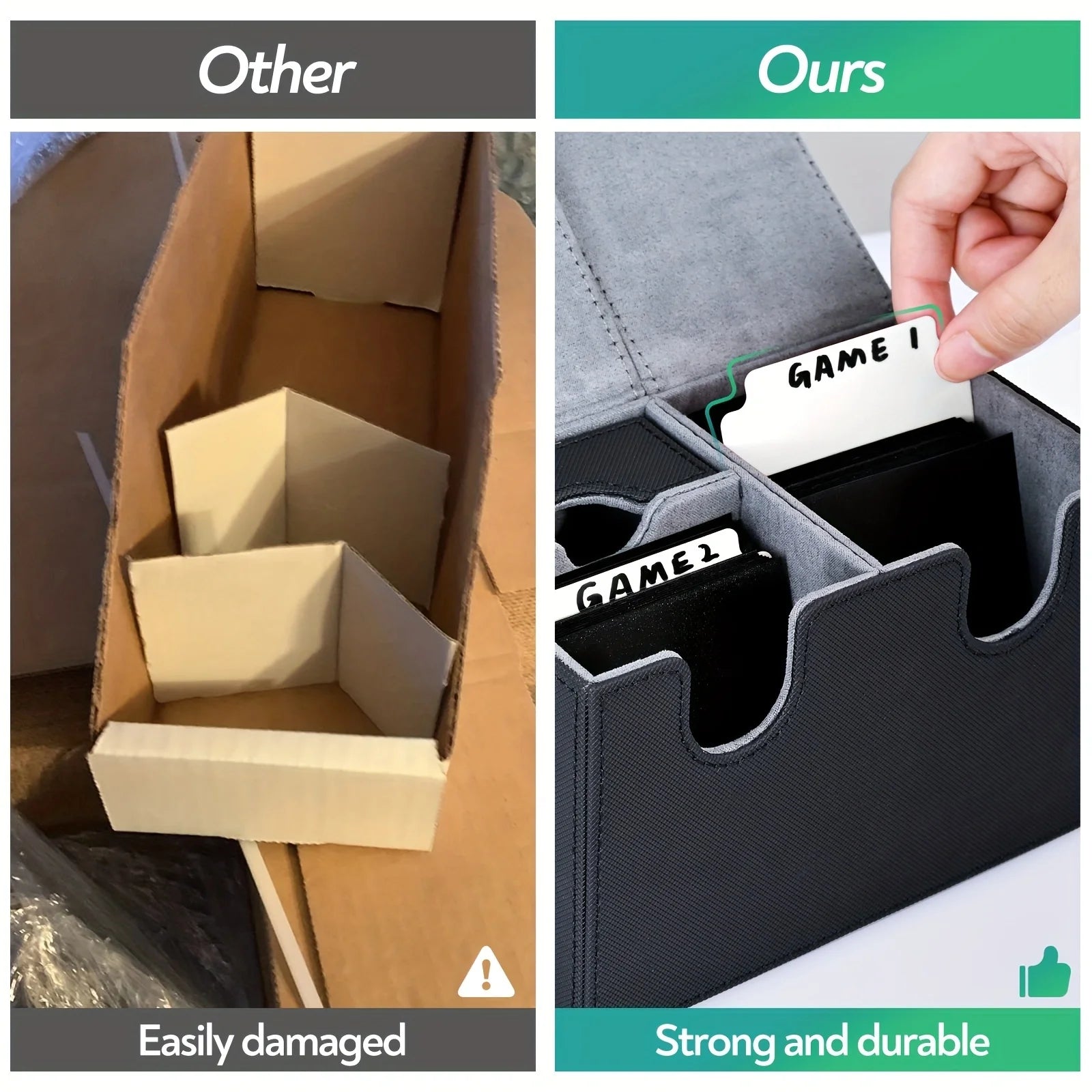 Trading Card Dividers for Storage Box, single color Card Dividers, 10/50 pcs Separator with Tabs,Fits for TCG,  3.76 x 2.75 Inch