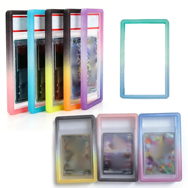 Gradient Silicone Bumper Case Guard Protector Display Sleeves Skin TPU for PSA 35PT Graded Card Slab Sports Game Storage Holder