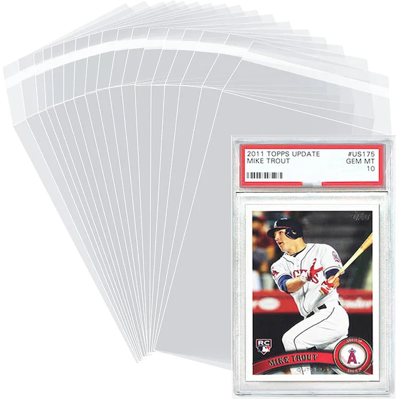 100-500pcs Slabs Card Sleeves Resealable Pro Collector Protector For Pokmn Baseball Football Sports Game Graded Cards Sleeve