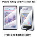 2-in-1 PSA/CGC Graded Card Protective Box with Stand Transparent Metal Magnetic Case Double-sided Glass UV Protection