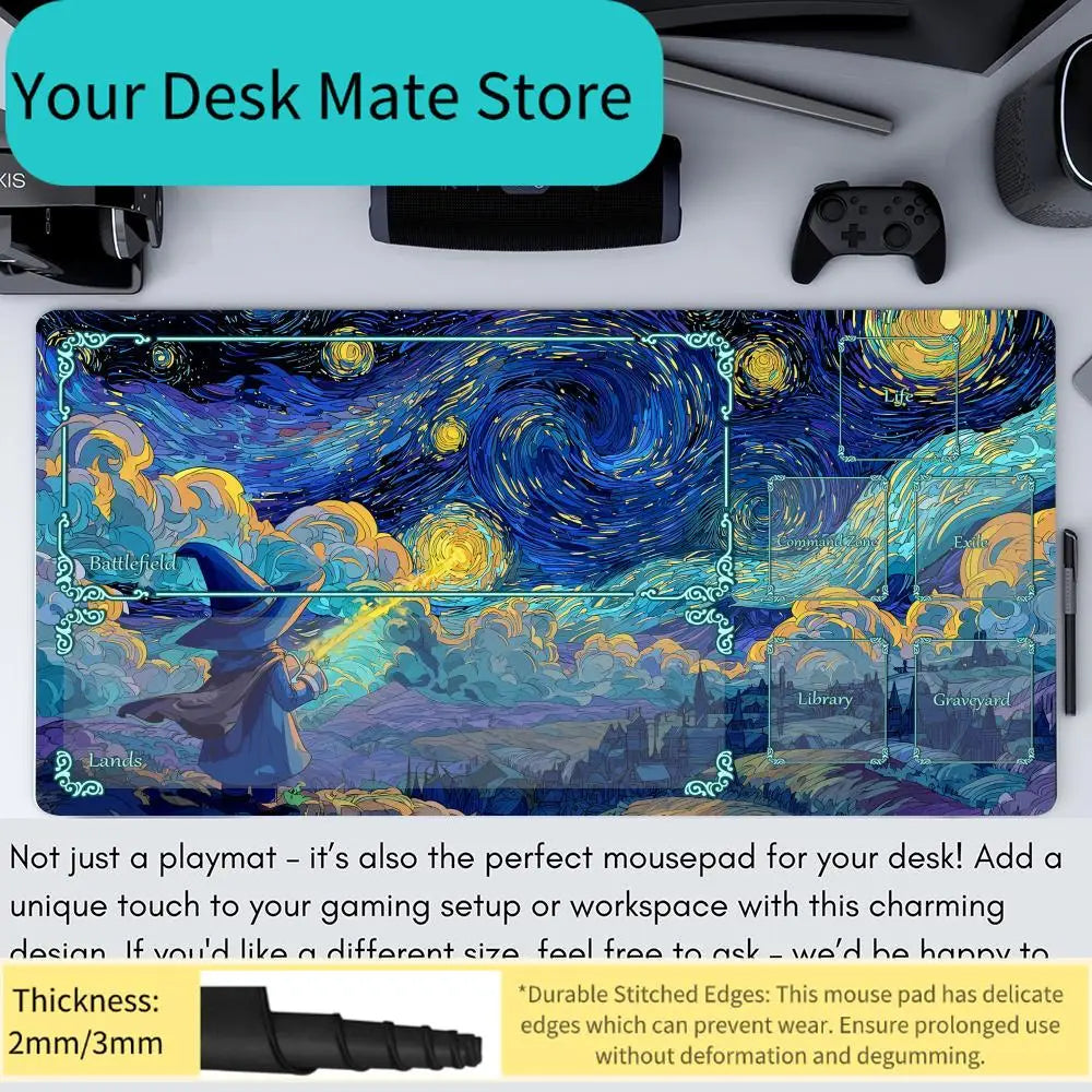 TCG Playmat - Anti-Slip Rubber Play Mat for MTG, Pokemon & One Piece