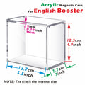 Acrylic Booster Box Case with Magnetic Lid, Clear Display Case for English Booster Boxes, Dustproof, 5mm Thick Protector