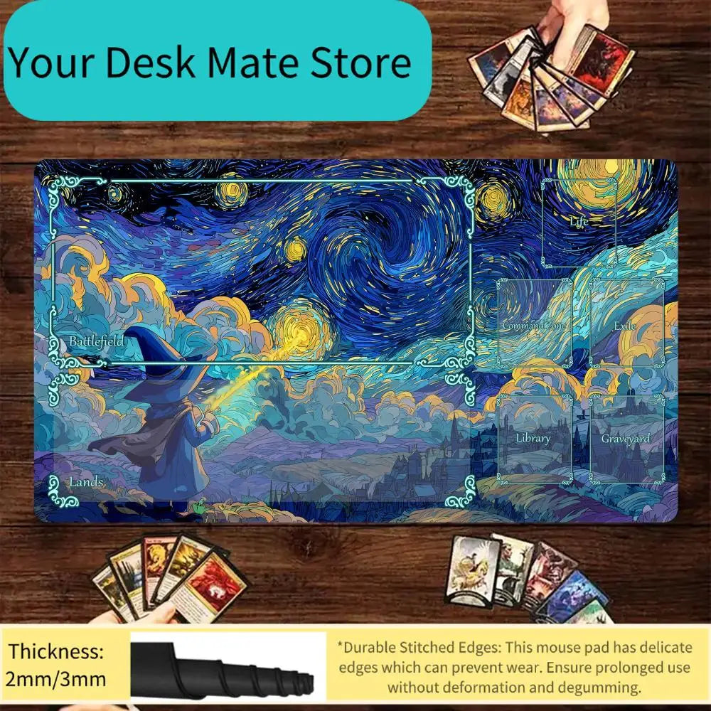 TCG Playmat - Anti-Slip Rubber Play Mat for MTG, Pokemon & One Piece