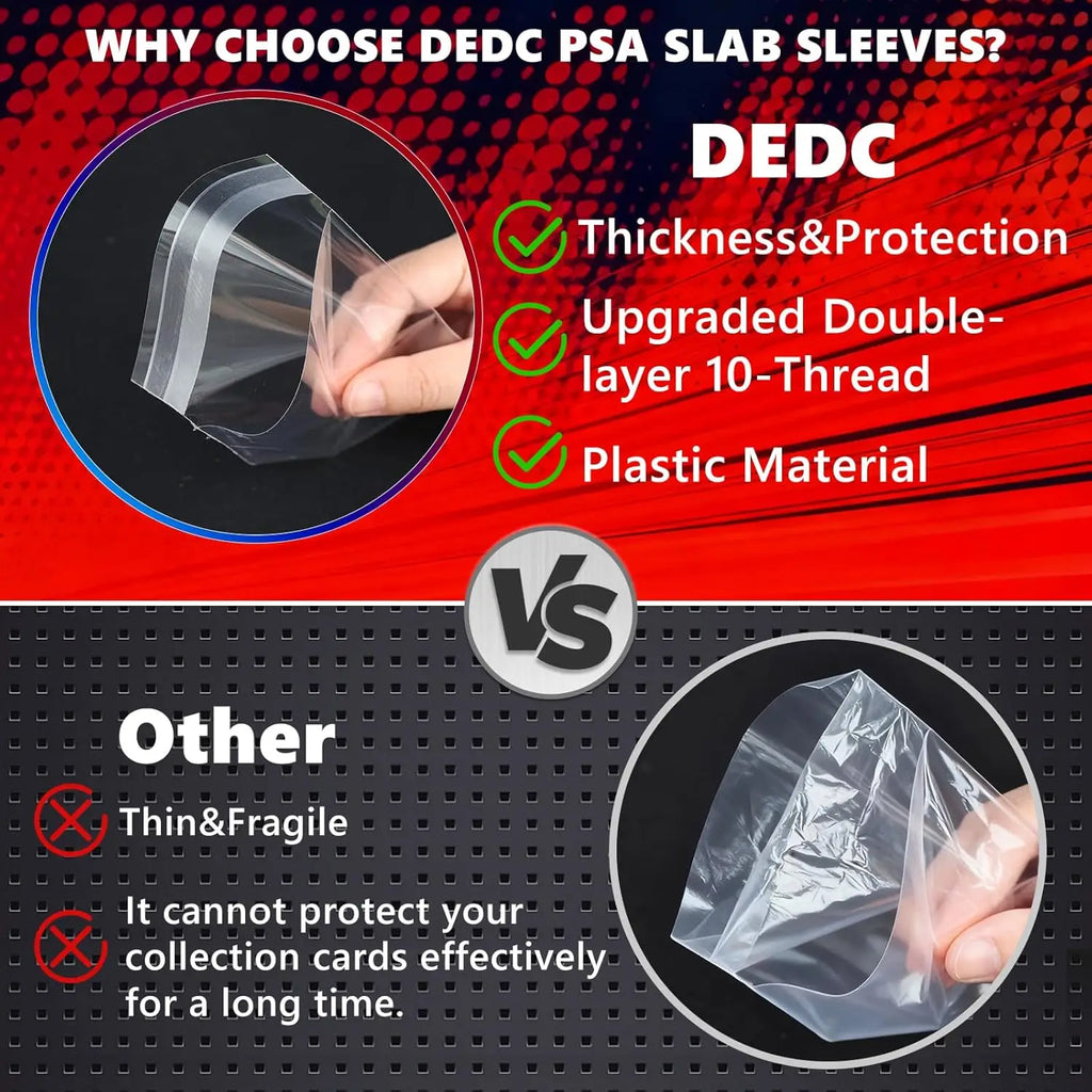 100-500pcs Slabs Card Sleeves Resealable Pro Collector Protector For Pokmn Baseball Football Sports Game Graded Cards Sleeve