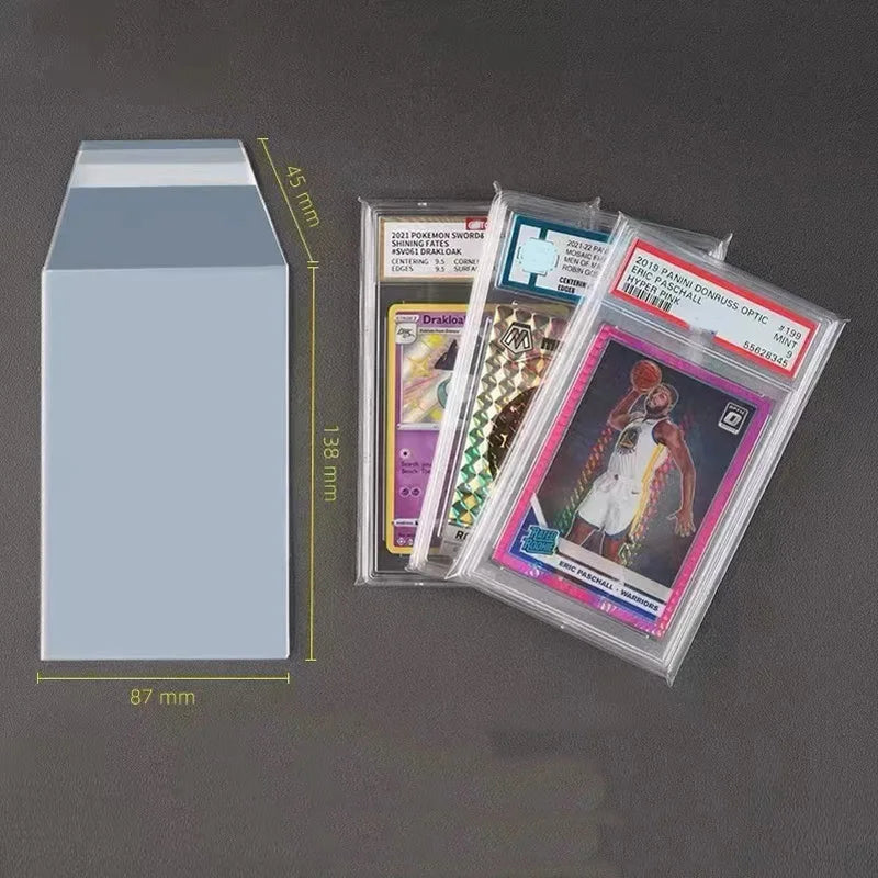 100-500pcs Slabs Card Sleeves Resealable Pro Collector Protector For Pokmn Baseball Football Sports Game Graded Cards Sleeve