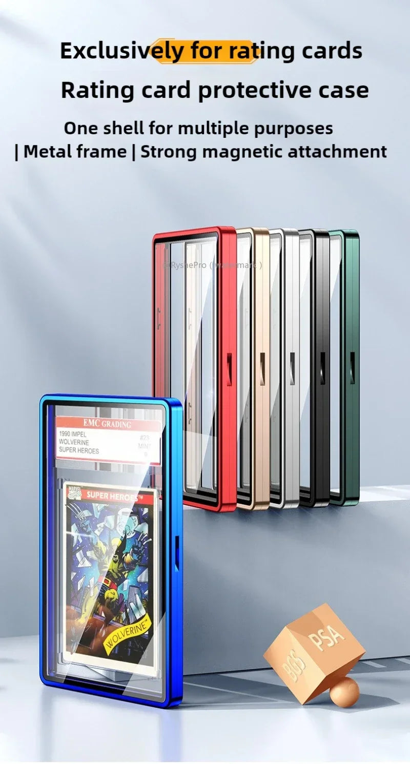 1pc Graded Card Slab Bumper for Standard PSA BGS Slab Case Metal Frame Case for Graded Slabs Grip Edge Protection Card Protector